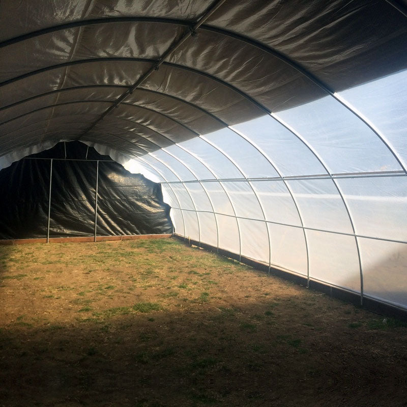 SunView™ BLACK/WHITE Tiger Greenhouse Plastic Film 6 Mil UV 3-4 Year 100% Light Blockage (E1909)